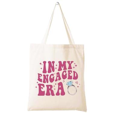 Imagem de LIBIHUA In My Engaged Era-Engagement Gift for Her Women, Bride to Be-Bridal Shower Gifts, Presentes de despedida de solteira para noiva, noivo, Future Mrs, Newly Engaged Gift - Bolsa de compras