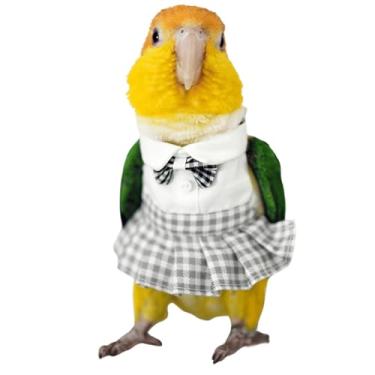 Imagem de CXYYXF Fantasia de pássaro fralda de pássaro vestido de verão saia roupas cosplay foto adereço para papagaios Lovebird (B, G)