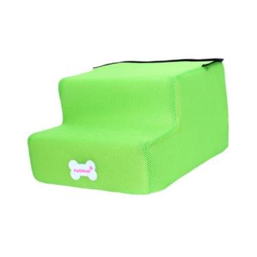 Imagem de Generic Rampa para animais de estimação de 2 níveis multifuncional lavável confortável antiderrapante escada de declive para cães declive suave para cães mais, Verde