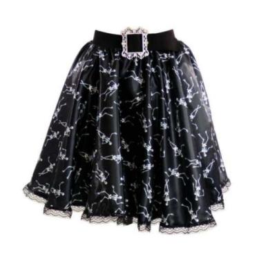 Imagem de Saia Esqueleto Preta Longa - Extra Festas, 37 x 50 cm