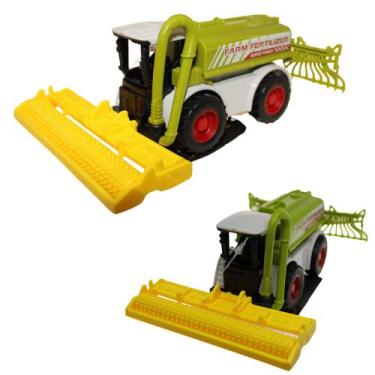 Imagem de Trator agrícola de plástico  12cm  Modelo:colheitadeira 01 - JJT