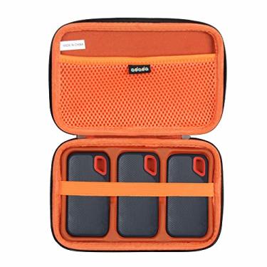 Imagem de Adada Capa rígida para SSD portátil SanDisk 500GB / 250GB / 1TB / 2TB Extreme Portable (preto + laranja, capa para 3 discos rígidos)