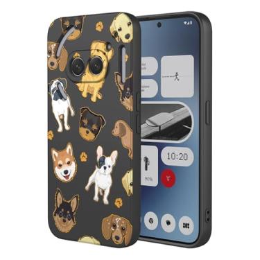 Imagem de HTXWXJC Capa para celular Nothing Phone 2a, Nothing Phone 2a Plus, capa A142 à prova de choque, flexível, amortecedora, capa macia de TPU com estampa de cachorro, capa para celular Nothing Phone (2a)