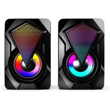 Imagem de Caixa de som Portatil Led  Usb P2 - Knup