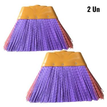 Imagem de Vassoura De Nylon Sem Cabo Cx 2 Unidades - Fantastica