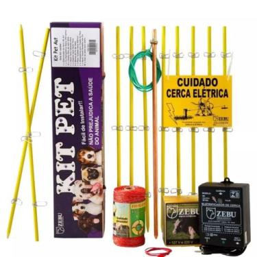 Imagem de Kit Pet Cerca Elétrica Pequenos Animais Cães Coelhos Galinhas Zebu Biv