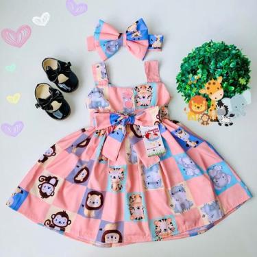Imagem de Vestido Safari Rosa Lili + faixinha de cabelo - Joaninha Baby, 06M A 1