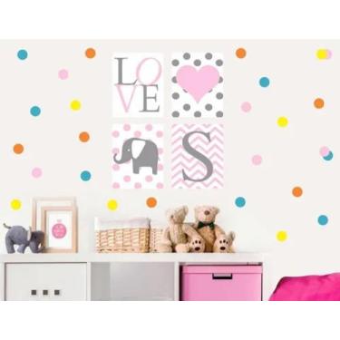 Imagem de Adesivo De Parede E Placa De Mdf Decoração Quarto - pinkie