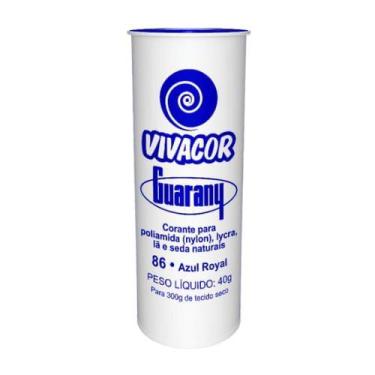 Imagem de Tinta Tecido Corante Roupas Vivacor Guarany 40g Azul Royal