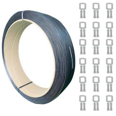 Imagem de Kit Fita Arquear Pp 13mm + Fivela Plastica 1000Un Para Cinta Pp - Tutt