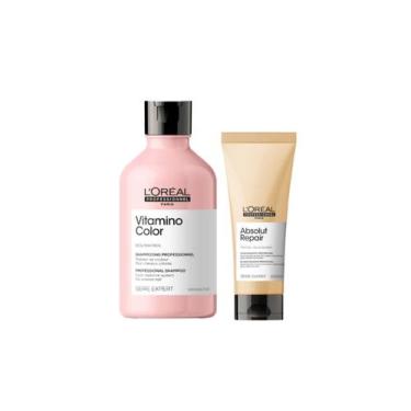 Imagem de Kit LOréal Vitamino Color Shampoo 300ml+ Absolut Repair Condicionador 