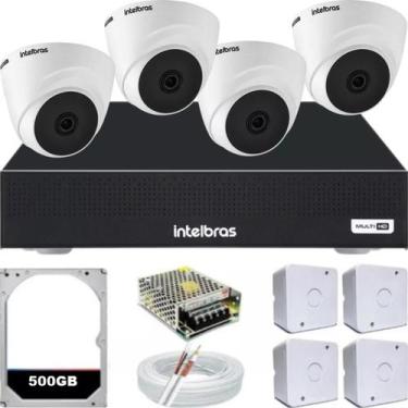 Imagem de Kit Intelbras Completo Alta Definição - 4 Câmeras - Hd
