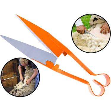 Imagem de Tesoura Tipo Mola Para Aparar Crina Cavalo Tosquia De Lã Tosa 12 Poleg