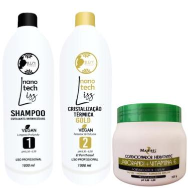 Imagem de Kit Ativo Cristalização Termica Gold 1l + Mascara Jaburandi 500g Mairi