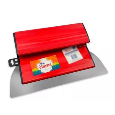 Imagem de Desempenadeira Aço Inox 25cm Para Massa Corrida Berox - COMPEL