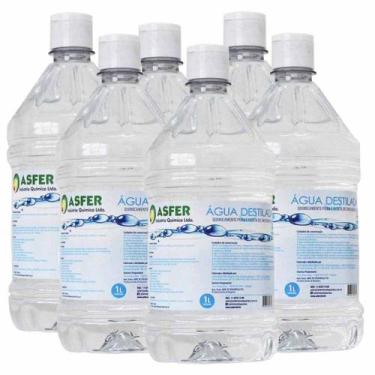 Imagem de Kit 6 Águas Destilada 1 Litro - Asfer