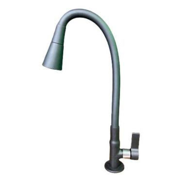 Imagem de Torneira Gourmet Cozinha Mesa/bancada Pia Flex. Preto Fosco - Metais H
