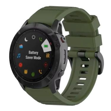 Imagem de Pulseira De Silicone Marca 123smart 26mm Para Fenix 7x Tactix Delta Tactix Bravo Gps Fenix 6x Fenix 5x Fenix 3 D2 Bravo D2 Charlie Quaitx 3 Descent Mk1 Mk2 Mk2i Enduro Coros Vertix 2 (Verde Militar, 26mm)