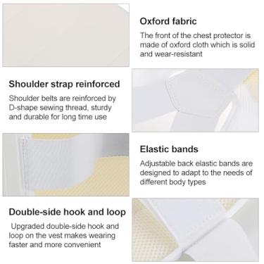 Imagem de Protetor de Corpo de Boxe, Equipamento de Sparring de Taekwondo Branco Taekwondo Colete de Proteção de Peito Equipamento de Sparring para Crianças Com Laço de Gancho para