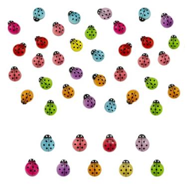Imagem de Wzttdm 150Pcs Miniature Resin Bug Glow in Dark, Mini Ladybugs Ornaments, Flatback Resin Ladybug Decor, Luminous Tiny Resin Ladybug Model Figurine for Fairy Garden Micro Landscape Scrapbooking Deco