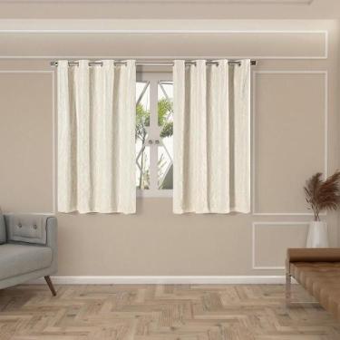 Imagem de Cortina Blackout Pvc Com Renda 2,80 M X 1,60 M - Bege - Eddi Casa
