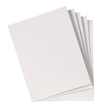 Imagem de Hygloss Products Papelão colorido – Ótimo para artes, artesanato e mais – Cores brilhantes – Tamanho 21 x 28 cm – 29,5 kg/176 g/m² – Branco – 48 folhas