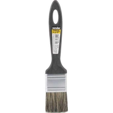 Imagem de Pincel 1.1/2 Cerdas Gris Cabo Plástico Para Tintas Latéx E - Vonder