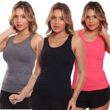 Imagem de Kit 3 Regatas Nadador Fitness Academia Canelada - MC Digital, G, Preto