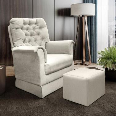 Imagem de Poltrona de Amamentação com Puff Agatha Phoenix Baby