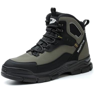Imagem de Legou Botas de seguro de mão de obra de cano alto, leve, proteção de segurança, anti-esmagamento, sapatos masculinos, Preto/bahama p, 46 EU