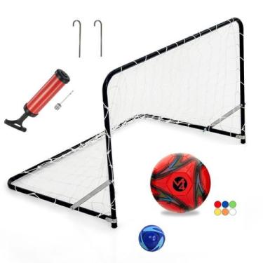 Imagem de 1 Trave Gol De Ferro M Infantil 83x51cm C/haste Bola Bomba - SAG TOYS