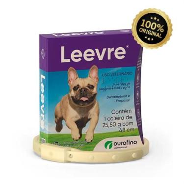 Imagem de Coleira Antipulgas Leevre para Cães de Pequeno Porte - 48 cm - Ourofin