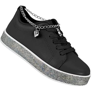 Imagem de Tênis Infantil Molekinha Corrente Pingente - Preto - 26