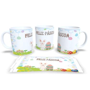 Imagem de Canecas de Porcelana Personalizada Páscoa Encanto e Doçura em Cada Gole