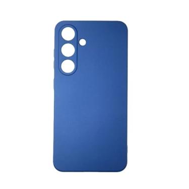 Imagem de Capa Capinha Case Compativel com Samsung Galaxy S25 Plus Silicone Macia Aveludada Forro Interno Com Proteção De Câmera Azul Marinho