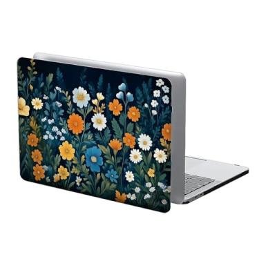 Imagem de COTAIL Compatível com MacBook Air de 13 polegadas, capa rígida de plástico para 2025 2024 2023 2022 capa protetora rígida, 13,3 Pro (A1706/A1708/A1989/A2159/A2289/A2251/A2338), flores azuis e