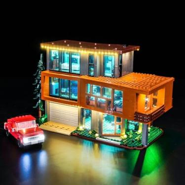 Imagem de LocoLee Kit de luz compatível com Lego Twilight The Cullen House - sem modelo apenas luz, acessórios de iluminação LED compatíveis com Lego The Twilight Zone. Karen's House 21354 (versão padrão)