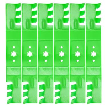 Imagem de TENGMUJX Pacote com 6 lâminas para cortador de grama substitui OEM 942-0677 742-0677 942-0677 Toro 112-0931 para deck MTD Cub Cad et RZT S54 GT1054 GT2300 LGT1054 LGT1054 LGTX11054 Gramado 054