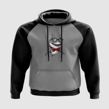 Imagem de Blusa com Capuz Tubarão Nerd Inteligente - A Fabriqueta, GG