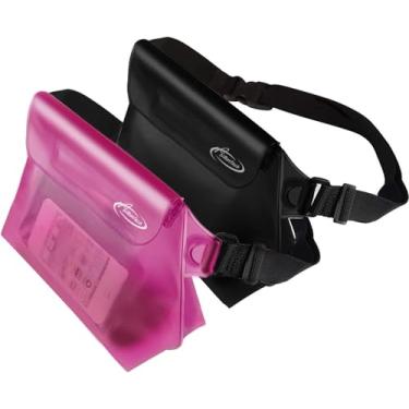 Imagem de AiRunTech Bolsa à prova d'água com alça de cintura (pacote com 2) | Acessórios de praia Melhor maneira de manter seu telefone e objetos de valor seguros e secos | Perfeito para passeios de barco,