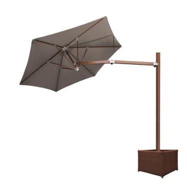 Imagem de Ombrelone Lateral 2,70m de Diâmetro Em Alumínio Base Cachepô Persianet