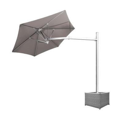 Imagem de Ombrelone Lateral 2,40m de Diâmetro Em Alumínio Base Cachepô Persianet