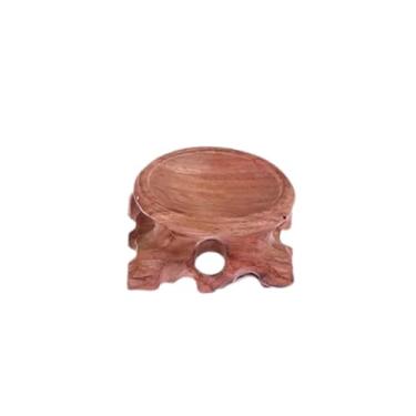 Imagem de MERIGLARE Suporte de madeira para suporte de barba, ornamento de colecionáveis, decorativo, esfera do globo stone holder base para decoração de esfera de pedra , 5cmx2.5cm