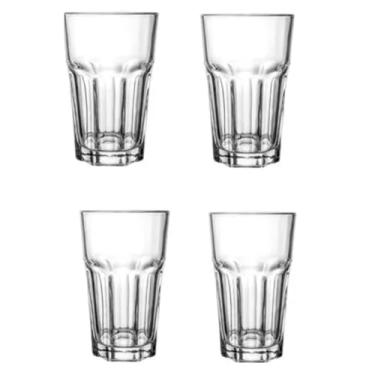 Imagem de Kit Conjunto de 4 Copos de Vidro 360 ml