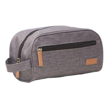 Imagem de Nécessaire Masculina Alça de Mão Poliéster Sestini, Cinza
