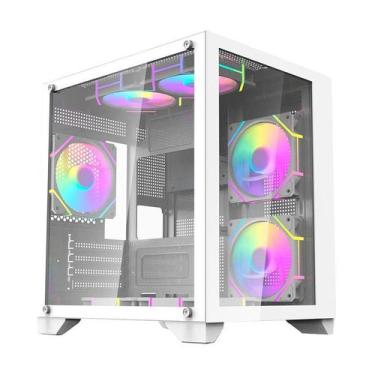 Imagem de Gabinete Gamer Aigo C270, Mini-Tower, Lateral de Vidro, White, C270-WH