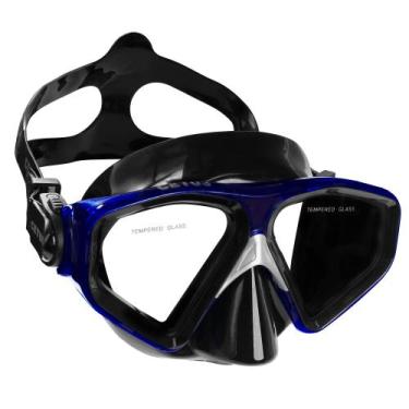 Imagem de Máscara de Mergulho Cetus New Parma Fun, Preto, Azul