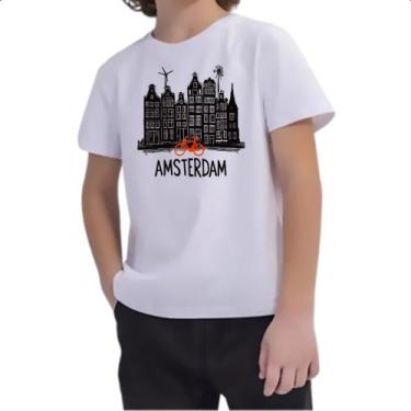 Imagem de Camiseta Infantil Amsterdam Pintura Nanquim - Alearts, 6