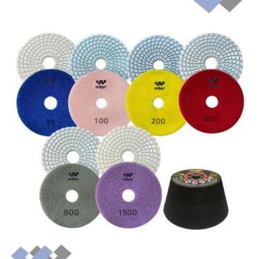 Imagem de Kit 6 Lixa+Rebolo P/ quartzo azul - Anker do Brasil