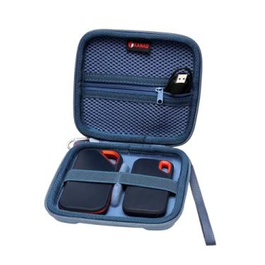 Imagem de XANAD Capa de disco rígido para Sandisk ou Samsung SSD, serve para unidades externas de estado sólido Sandisk Pro ou Samsung T7 Shield/T7 Touch 250GB-4TB - Azul